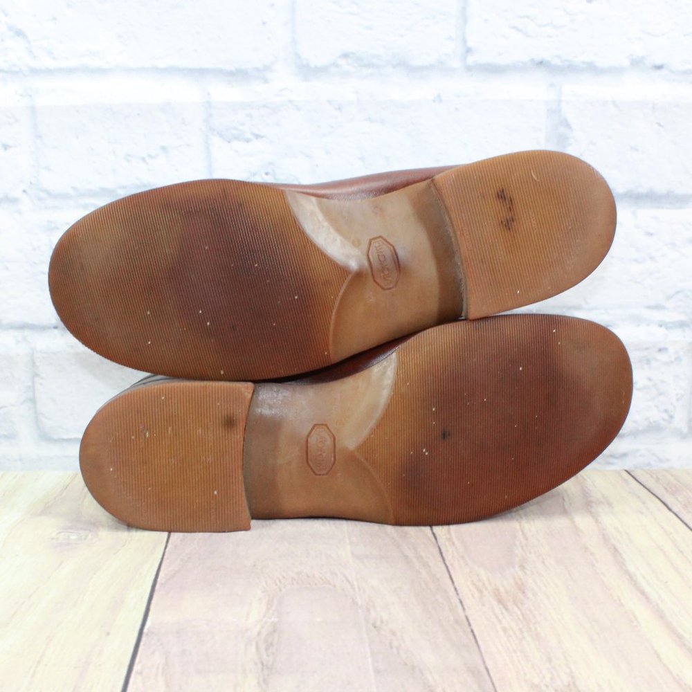 TIMBERLAND Brown Leather Round Toe Slip On Penny Loafer Shoes Size 10 M - Picture 9 of 9